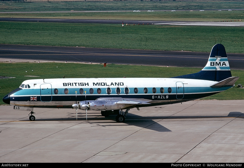 Aircraft Photo of G-AZLS | Vickers 813 Viscount | British Midland Airways - BMA | AirHistory.net #508390