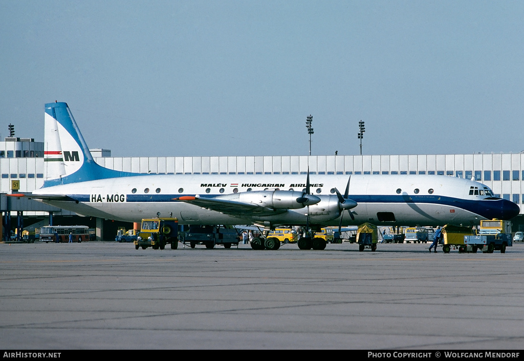 Aircraft Photo of HA-MOG | Ilyushin Il-18V | Malév - Hungarian Airlines | AirHistory.net #508392