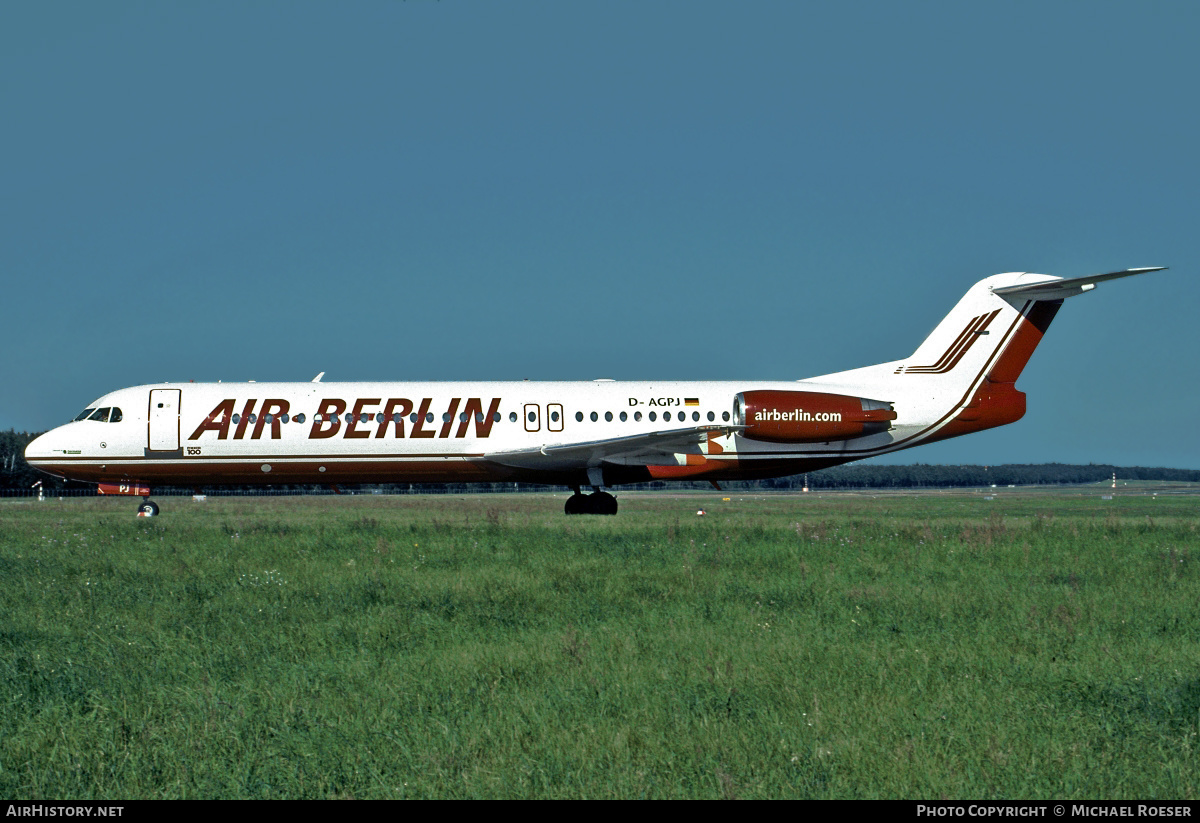 Aircraft Photo of D-AGPJ | Fokker 100 (F28-0100) | Air Berlin | AirHistory.net #508435