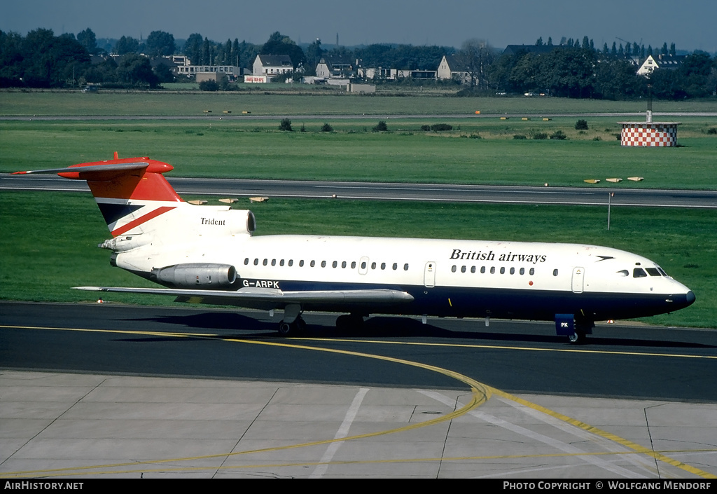 Aircraft Photo of G-ARPK | De Havilland D.H. 121 Trident 1C | British Airways | AirHistory.net #508532
