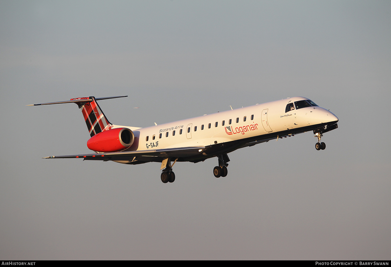 Aircraft Photo of G-SAJF | Embraer ERJ-145EP (EMB-145EP) | Loganair | AirHistory.net #508559