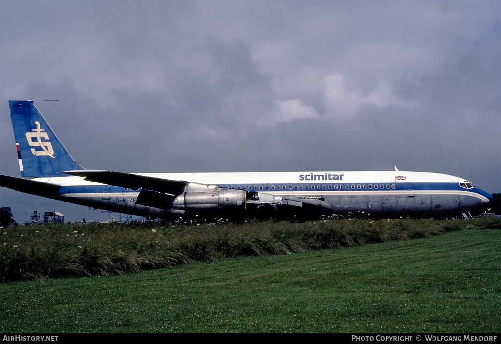 Aircraft Photo of G-BFZF | Boeing 707-321C | Scimitar Airlines | AirHistory.net #508599