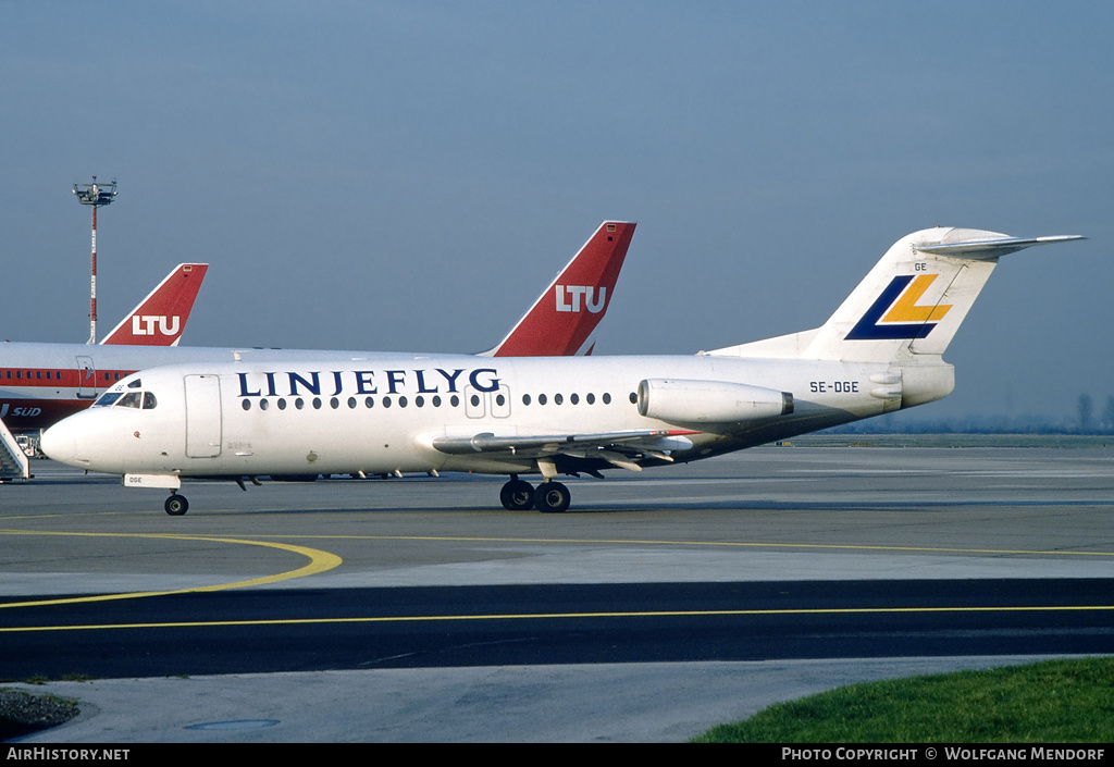 Aircraft Photo of SE-DGE | Fokker F28-4000 Fellowship | Linjeflyg | AirHistory.net #508604