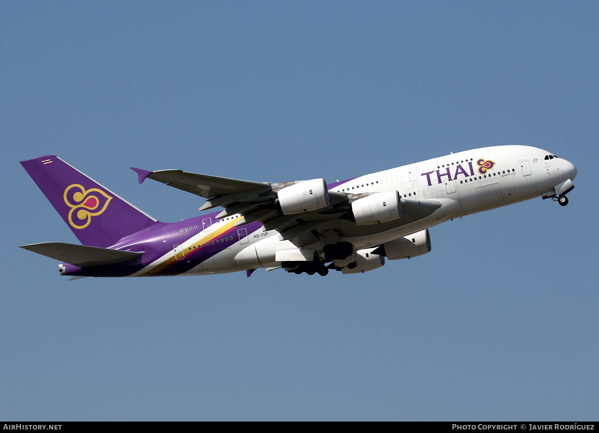Aircraft Photo of HS-TUF | Airbus A380-841 | Thai Airways International | AirHistory.net #508636