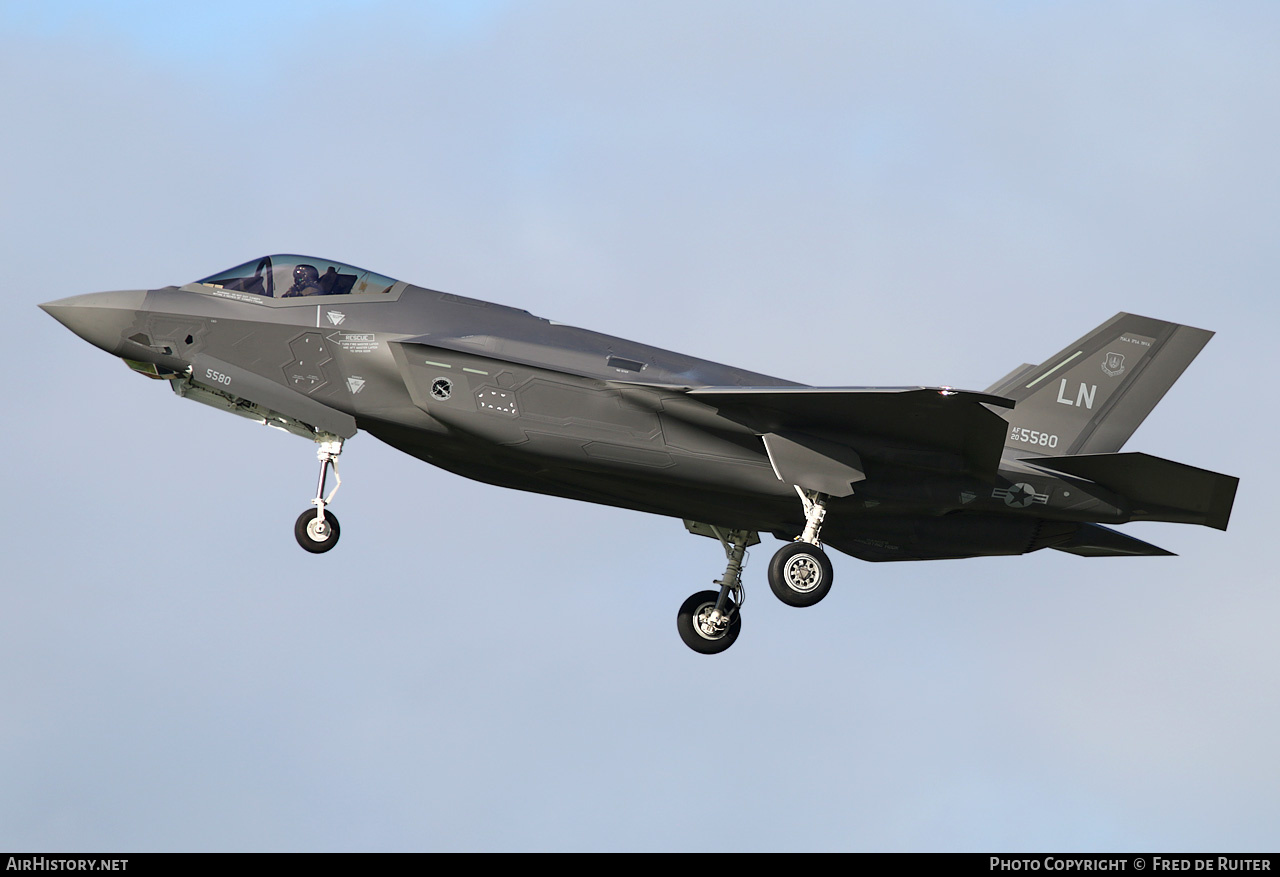 Aircraft Photo of 20-5580 / AF20-5580 | Lockheed Martin F-35A Lightning II | USA - Air Force | AirHistory.net #508638