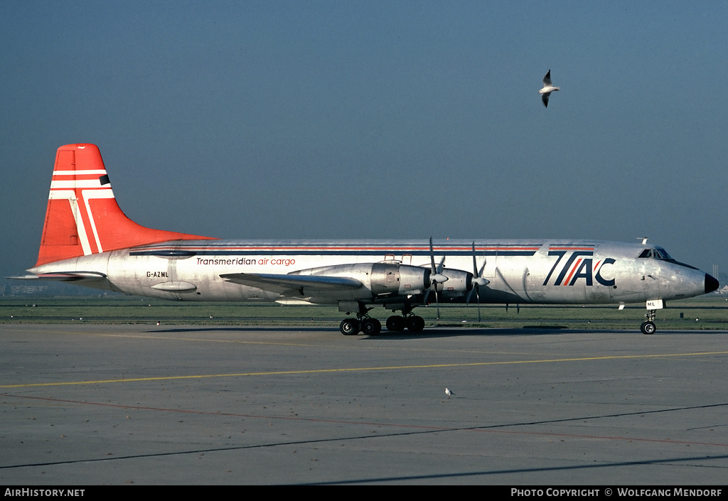 Aircraft Photo of G-AZML | Canadair CL-44D4-2 | Transmeridian Air Cargo | AirHistory.net #508756