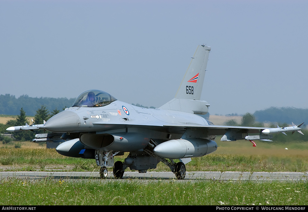 Aircraft Photo of 658 | General Dynamics F-16AM Fighting Falcon | Norway - Air Force | AirHistory.net #508758