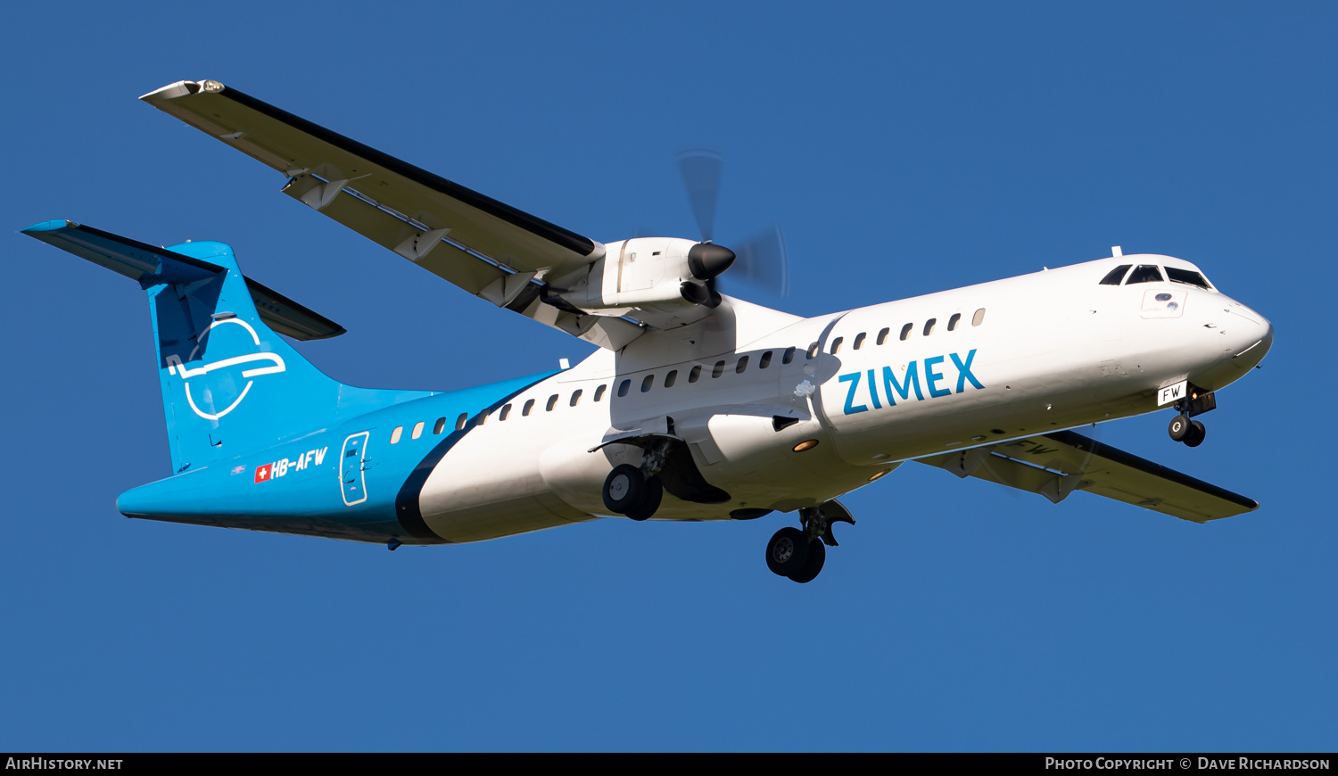 Aircraft Photo of HB-AFW | ATR ATR-72-202/F | Zimex Aviation | AirHistory.net #508948