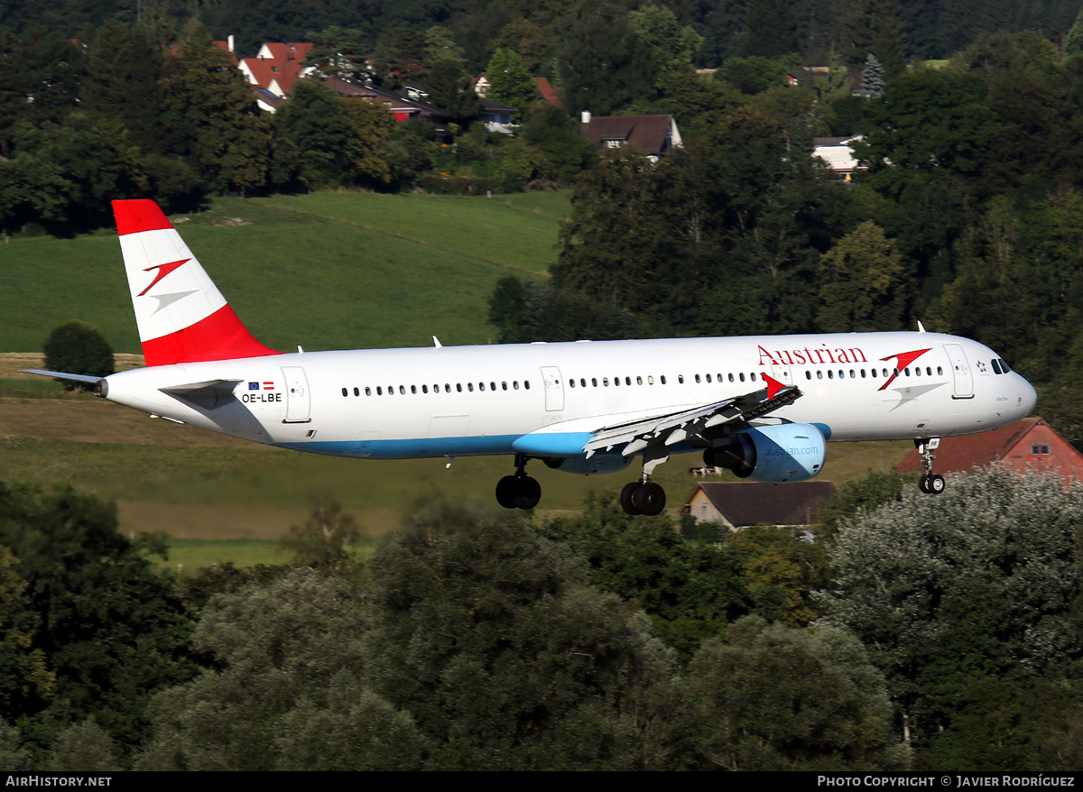 Aircraft Photo of OE-LBE | Airbus A321-211 | Austrian Airlines | AirHistory.net #508983