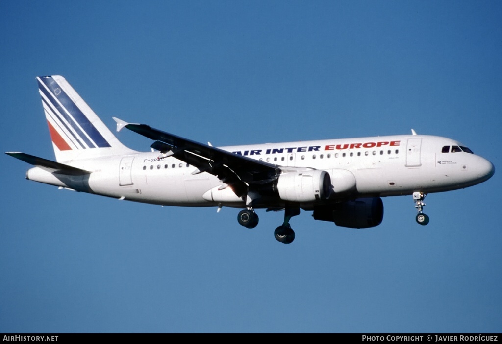 Aircraft Photo of F-GPMC | Airbus A319-113 | Air Inter Europe | AirHistory.net #509015