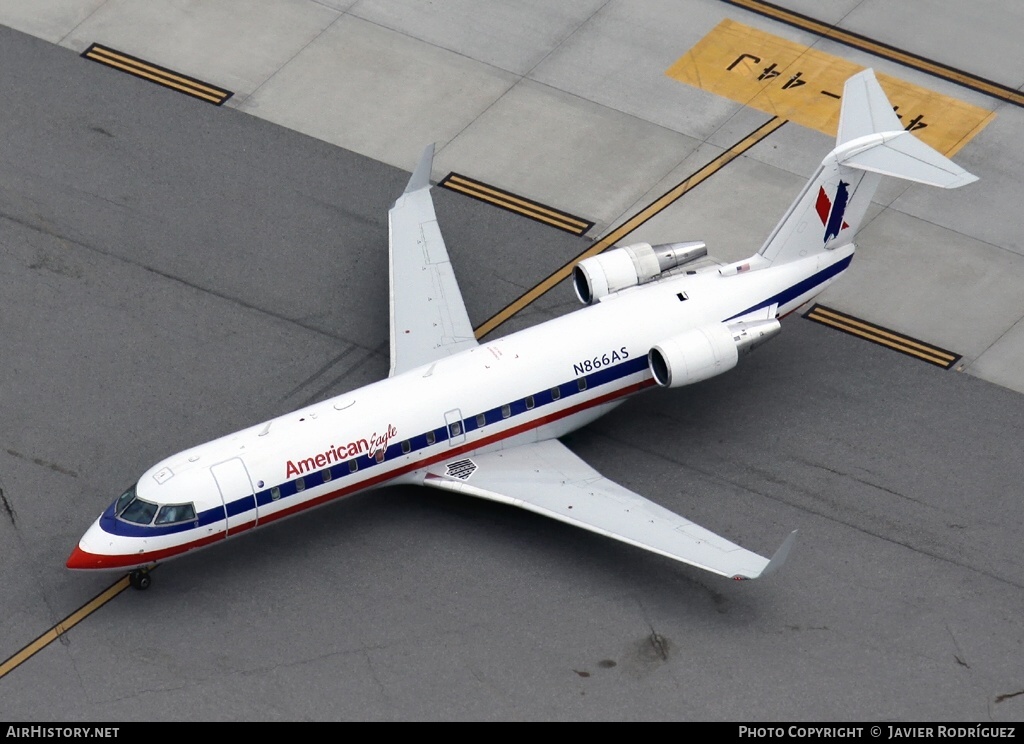 Aircraft Photo of N866AS | Bombardier CRJ-200ER (CL-600-2B19) | American Eagle | AirHistory.net #509024