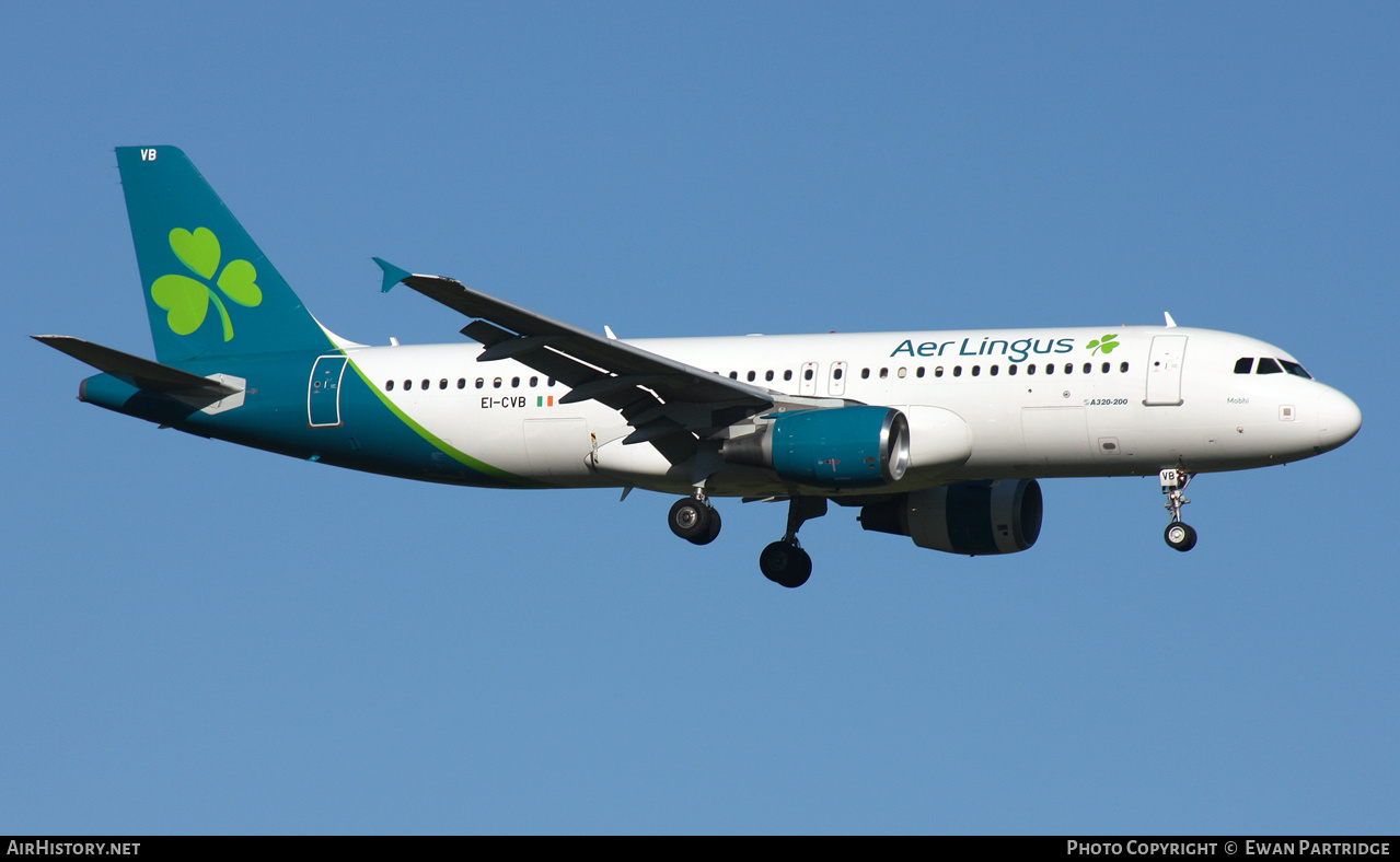 Aircraft Photo of EI-CVB | Airbus A320-214 | Aer Lingus | AirHistory.net #509029