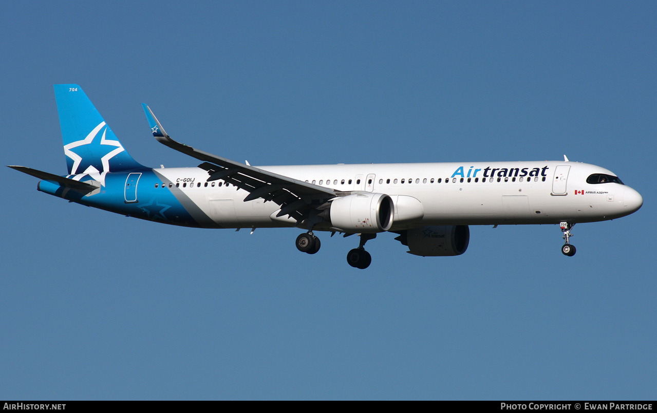 Aircraft Photo of C-GOIJ | Airbus A321-271NX | Air Transat | AirHistory.net #509035