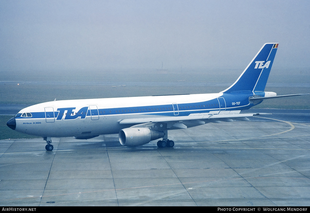 Aircraft Photo of OO-TEF | Airbus A300B1 | TEA - Trans European Airways | AirHistory.net #509036