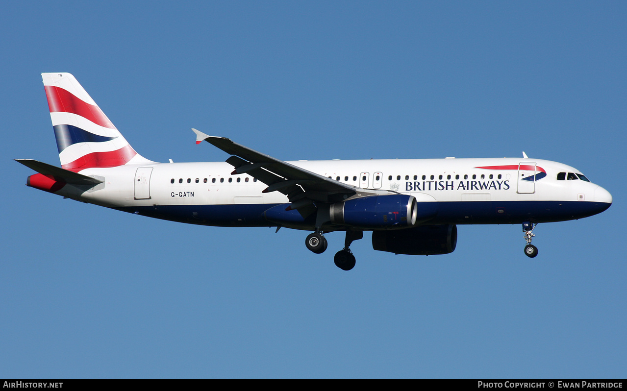 Aircraft Photo of G-GATN | Airbus A320-232 | British Airways | AirHistory.net #509041
