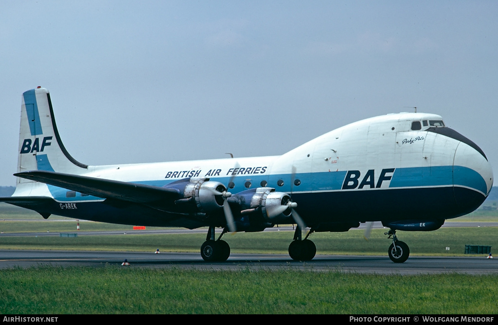 Aircraft Photo of G-AREK | Aviation Traders ATL-98 Carvair | British Air Ferries - BAF | AirHistory.net #509206