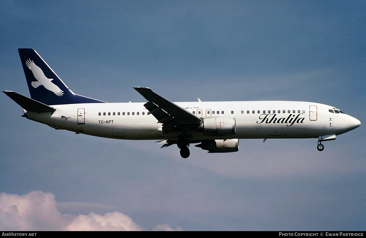 Aircraft Photo of TC-APT | Boeing 737-4Y0 | Khalifa Airways | AirHistory.net #509210