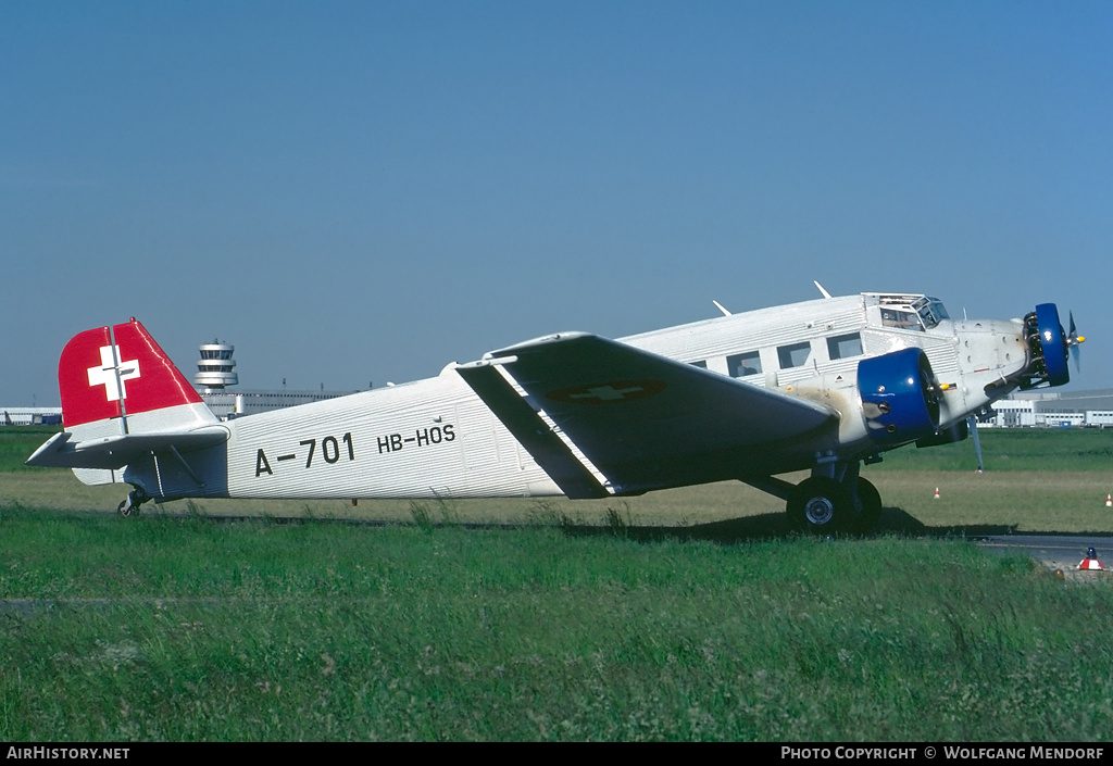 Aircraft Photo of HB-HOS | Junkers Ju 52/3m g4e | Ju-Air | AirHistory.net #509225