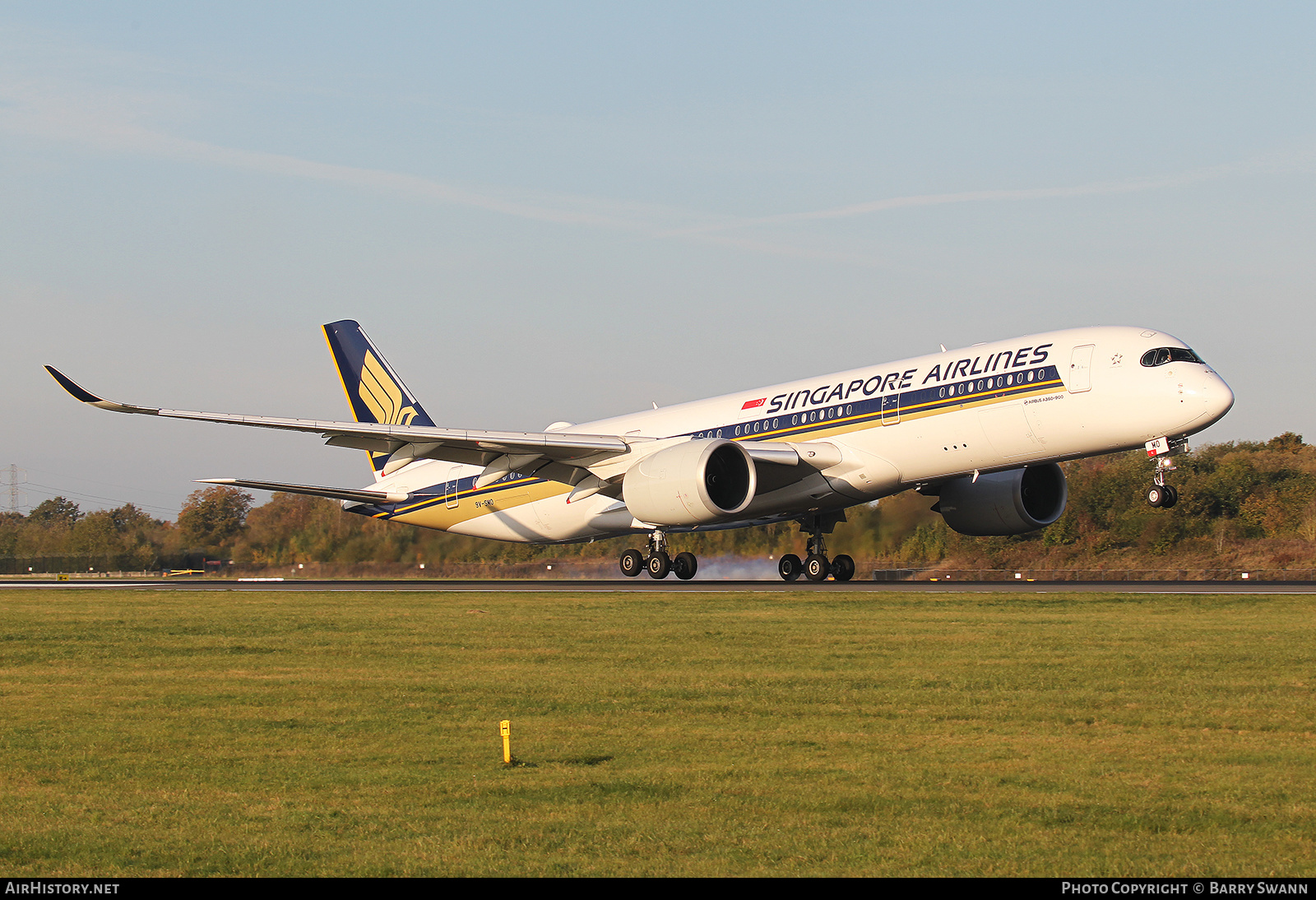 Aircraft Photo of 9V-SMO | Airbus A350-941 | Singapore Airlines | AirHistory.net #509257