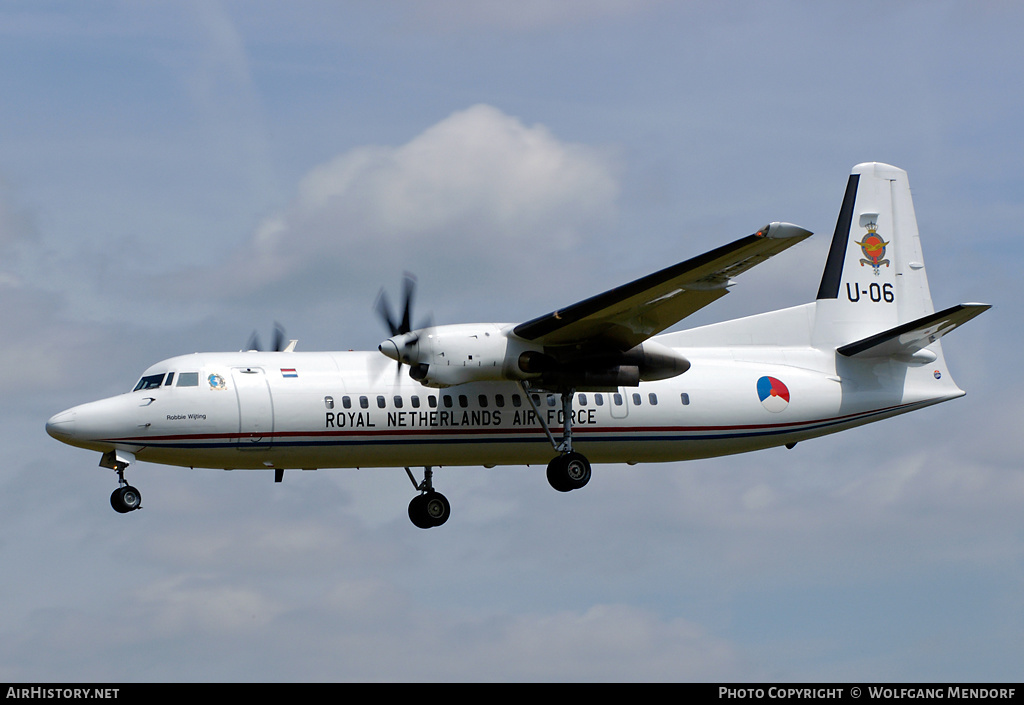 Aircraft Photo of U-06 | Fokker 50 | Netherlands - Air Force | AirHistory.net #509358