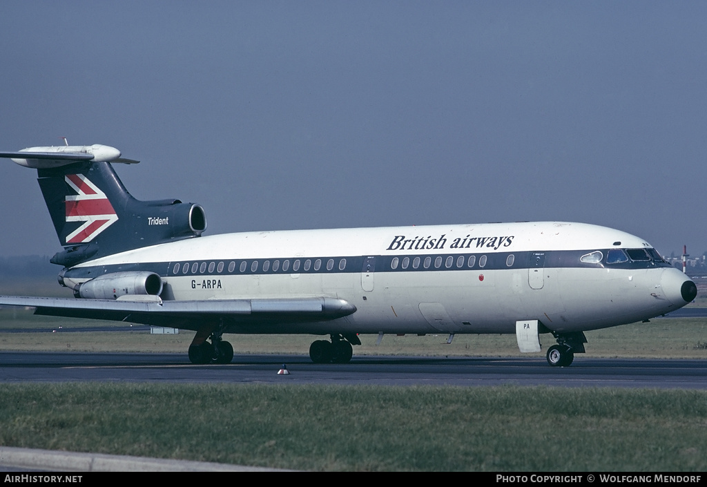 Aircraft Photo of G-ARPA | Hawker Siddeley HS-121 Trident 1C | British Airways | AirHistory.net #509381