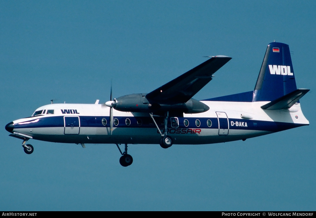 Aircraft Photo of D-BAKA | Fokker F27-100 Friendship | WDL Aviation | AirHistory.net #509490