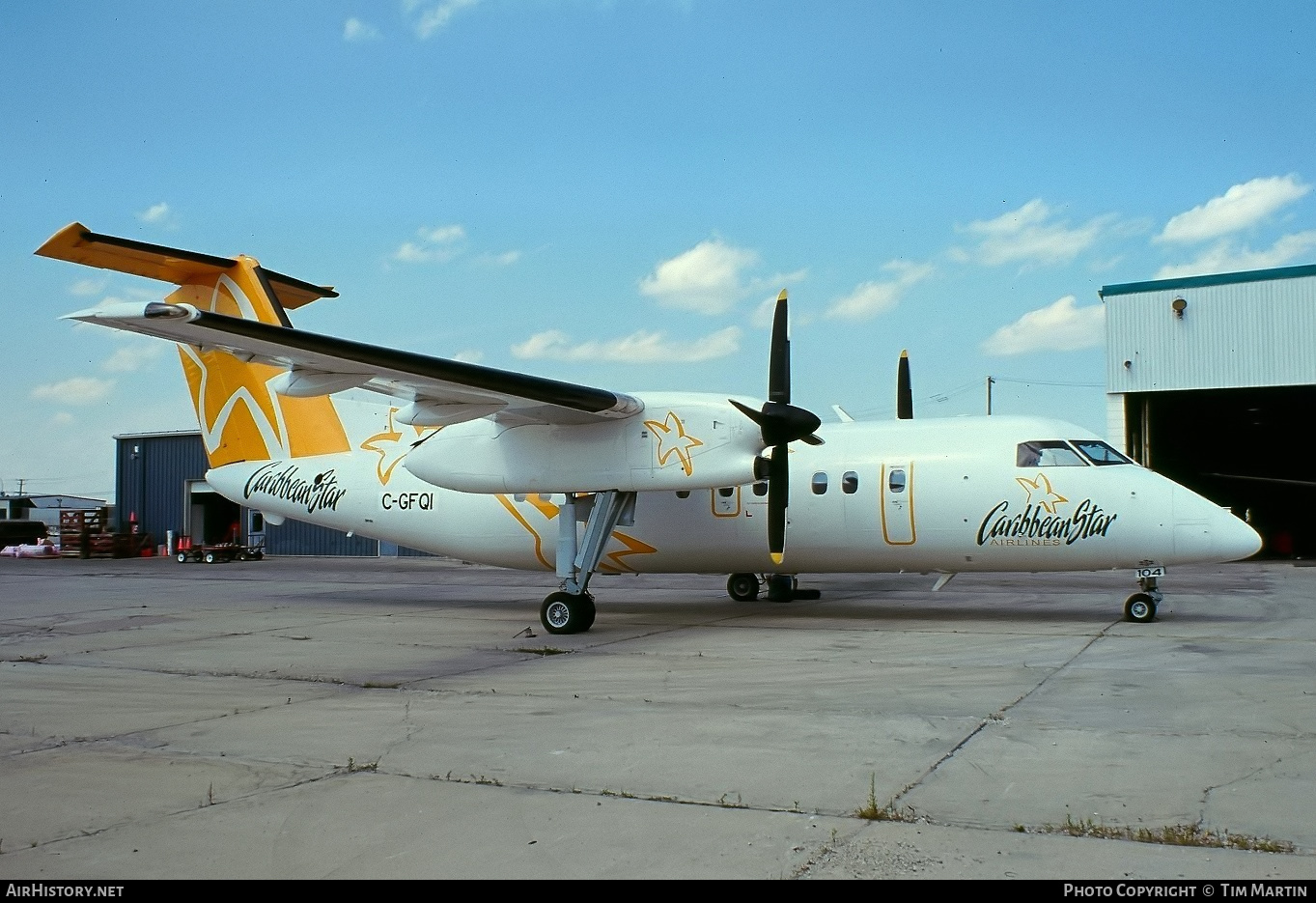 Aircraft Photo of C-GFQI | De Havilland Canada DHC-8-102 Dash 8 | Caribbean Star Airlines | AirHistory.net #509514