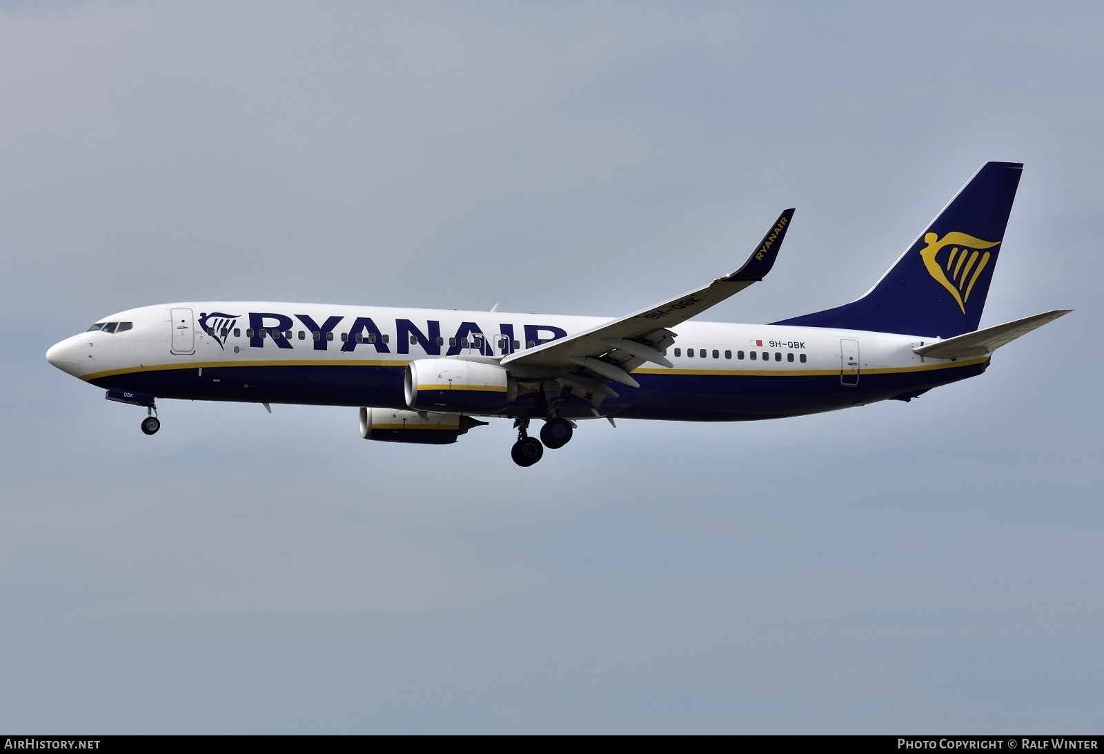 Aircraft Photo of 9H-QBK | Boeing 737-8AS | Ryanair | AirHistory.net #509568