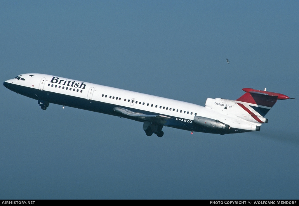 Aircraft Photo of G-AWZO | Hawker Siddeley HS-121 Trident 3B | British Airways | AirHistory.net #509607