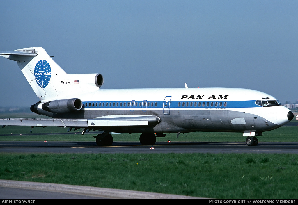 Aircraft Photo of N316PA | Boeing 727-21 | Pan American World Airways - Pan Am | AirHistory.net #509639