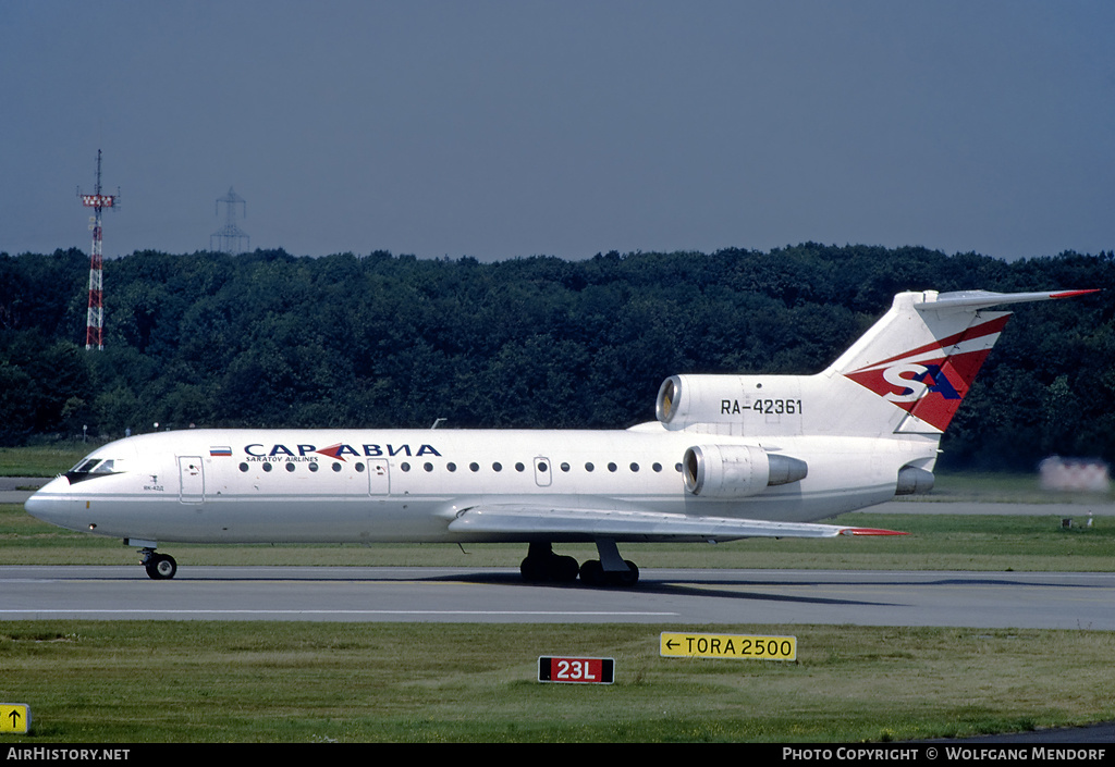 Aircraft Photo of RA-42361 | Yakovlev Yak-42D | Sar Avia - Saratov Airlines | AirHistory.net #509645