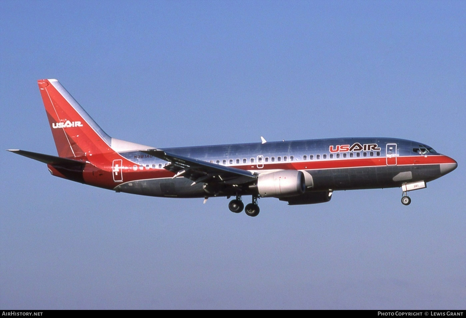 Aircraft Photo of N381AU | Boeing 737-3B7 | USAir | AirHistory.net #509710