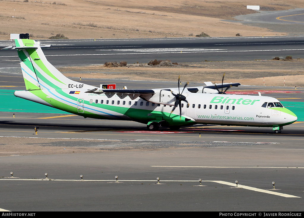 Aircraft Photo of EC-LGF | ATR ATR-72-500 (ATR-72-212A) | Binter Canarias | AirHistory.net #509822