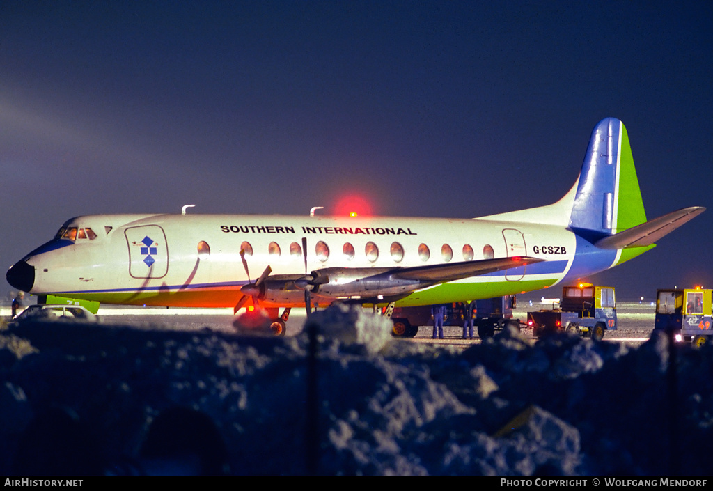 Aircraft Photo of G-CSZB | Vickers 807 Viscount | Southern International Air Transport | AirHistory.net #509838