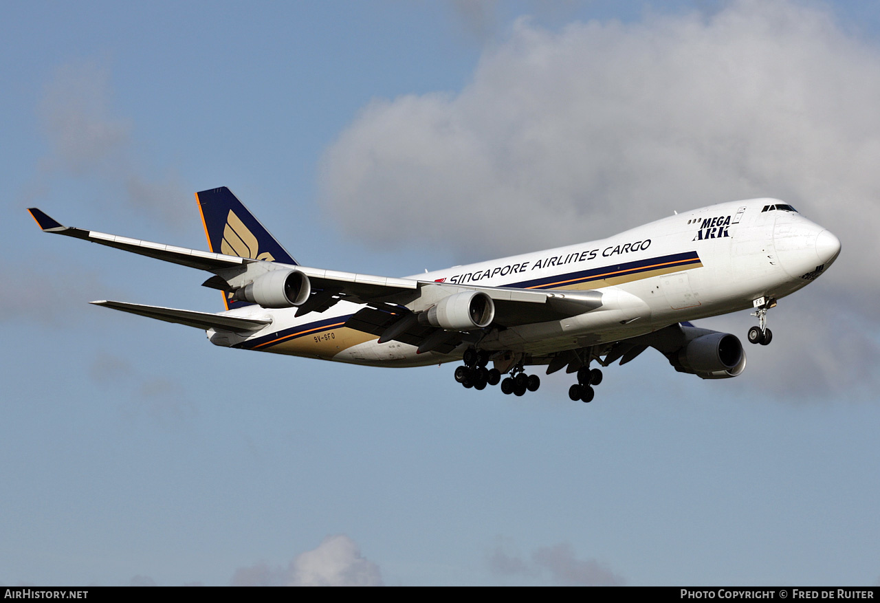 Aircraft Photo of 9V-SFO | Boeing 747-412F/SCD | Singapore Airlines Cargo | AirHistory.net #509891