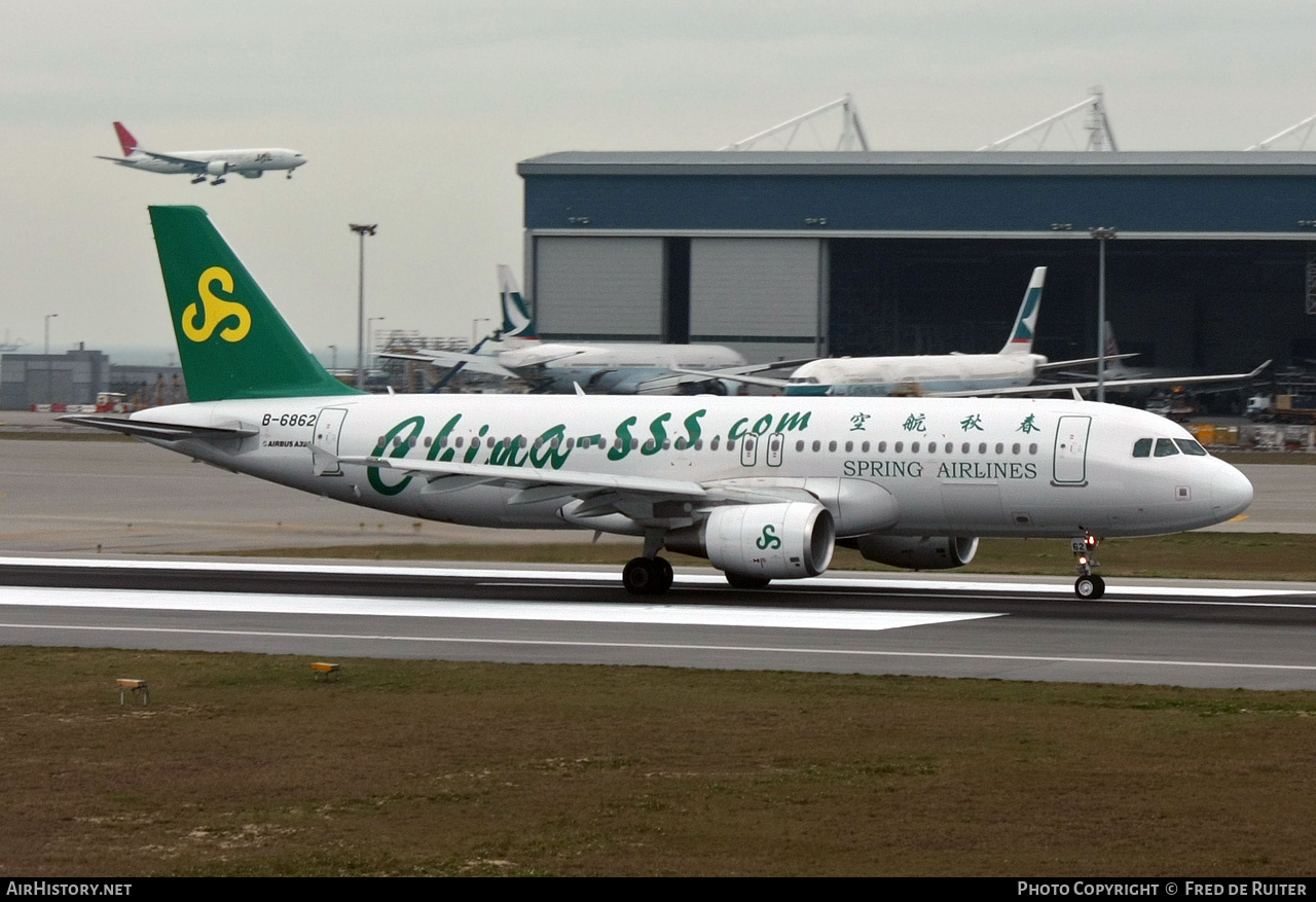 Aircraft Photo of B-6862 | Airbus A320-214 | Spring Airlines | AirHistory.net #509924