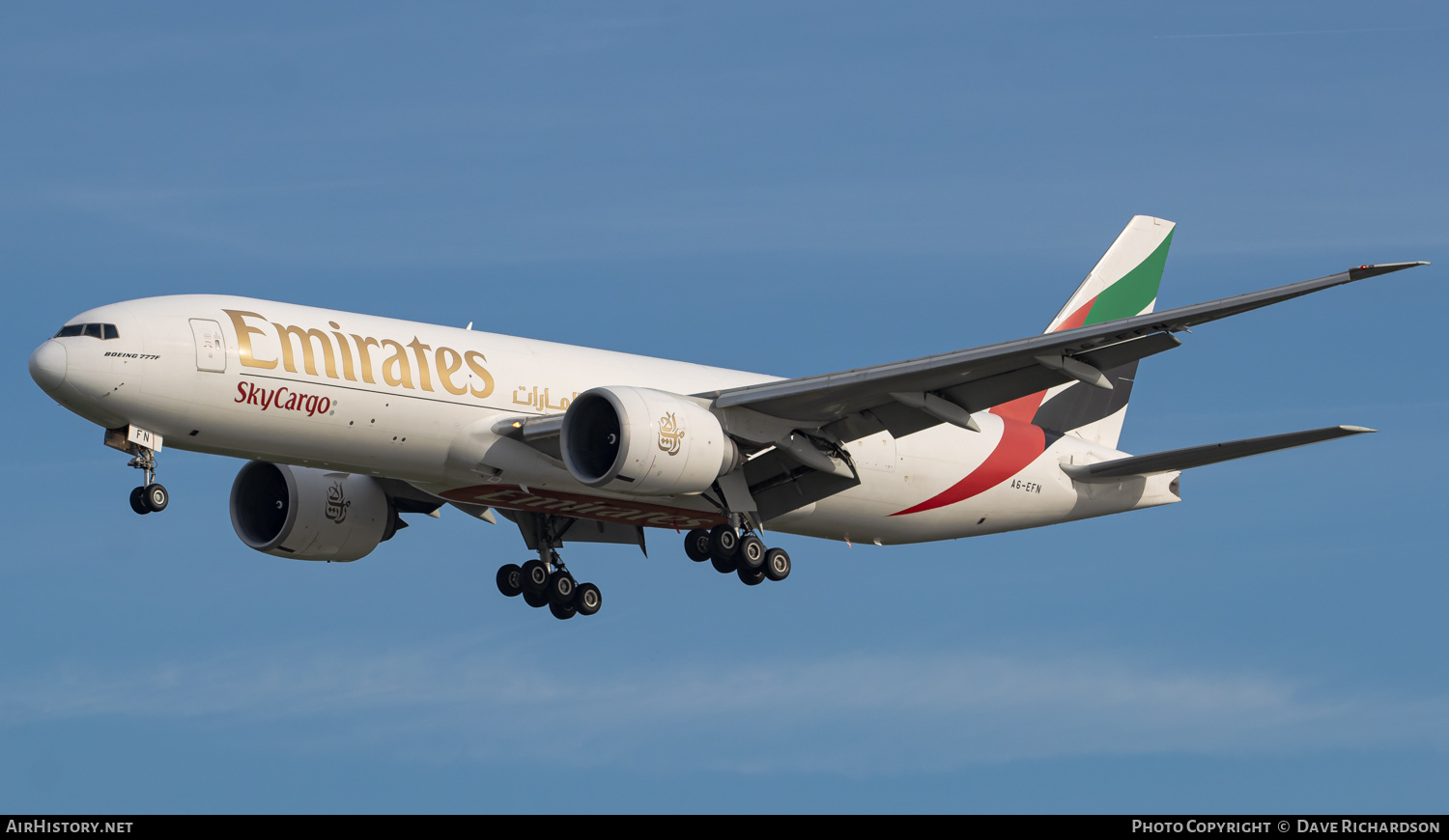 Aircraft Photo of A6-EFN | Boeing 777-F1H | Emirates SkyCargo | AirHistory.net #509958