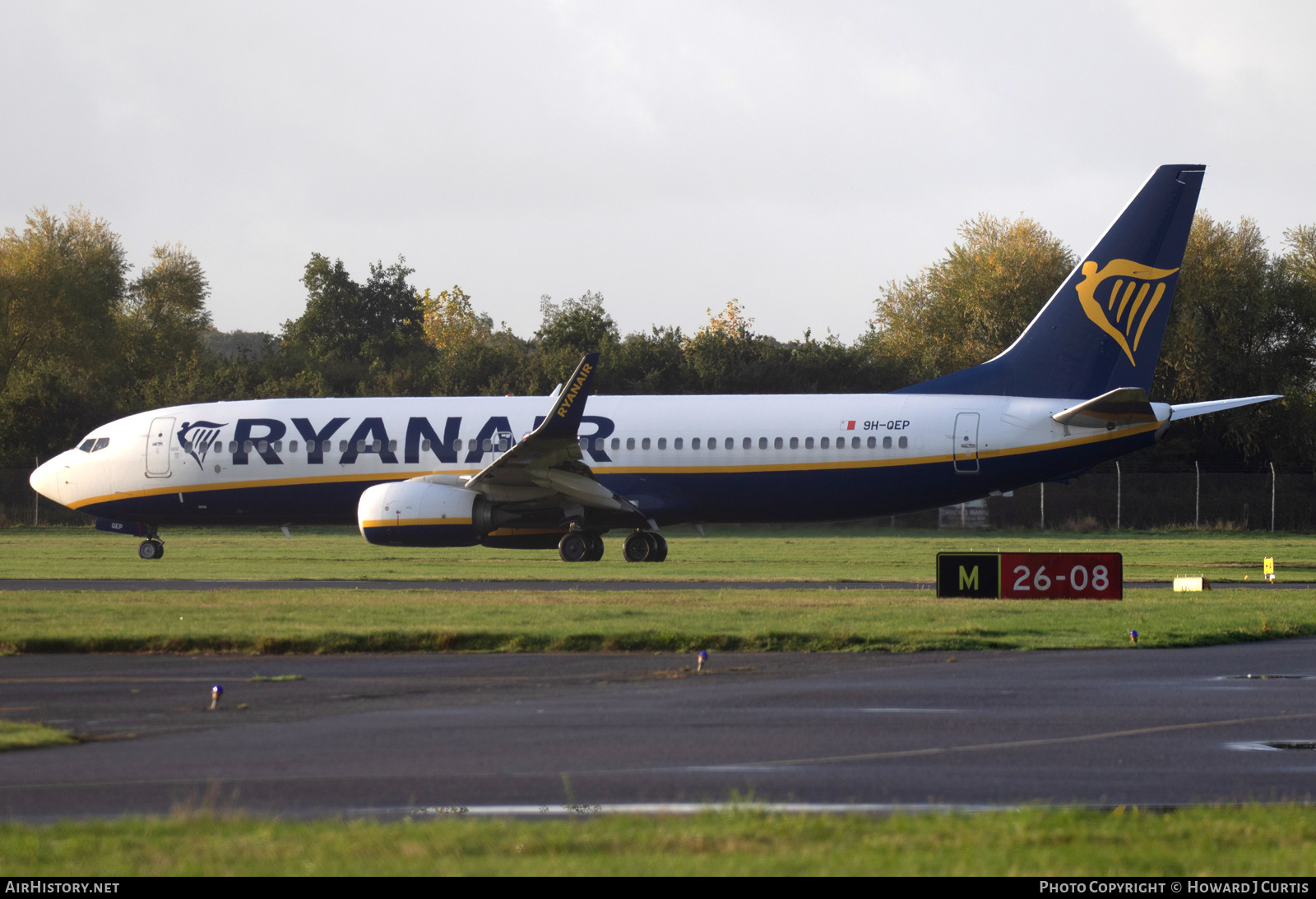 Aircraft Photo of 9H-QEP | Boeing 737-800 | Ryanair | AirHistory.net #510014