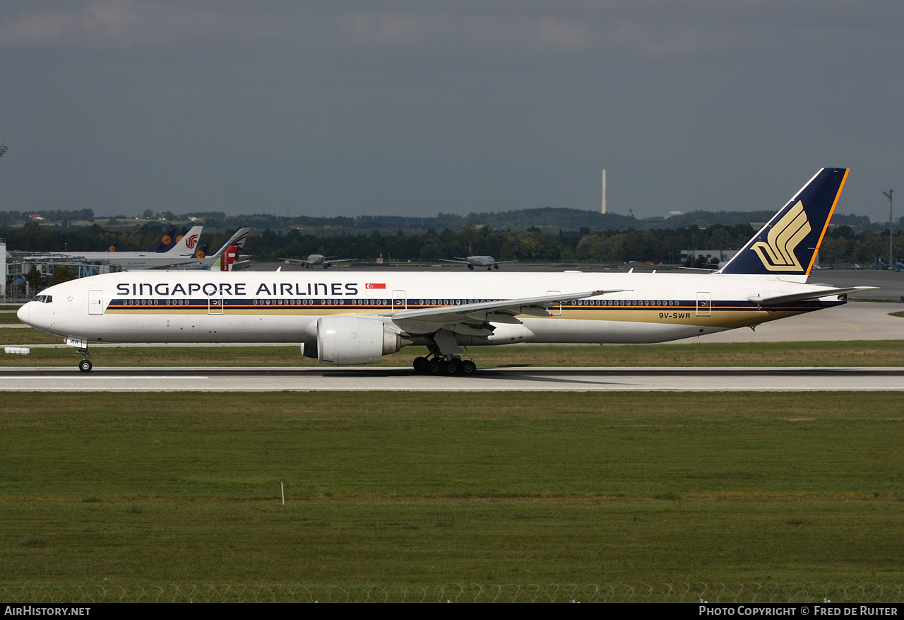 Aircraft Photo of 9V-SWR | Boeing 777-312/ER | Singapore Airlines | AirHistory.net #510018