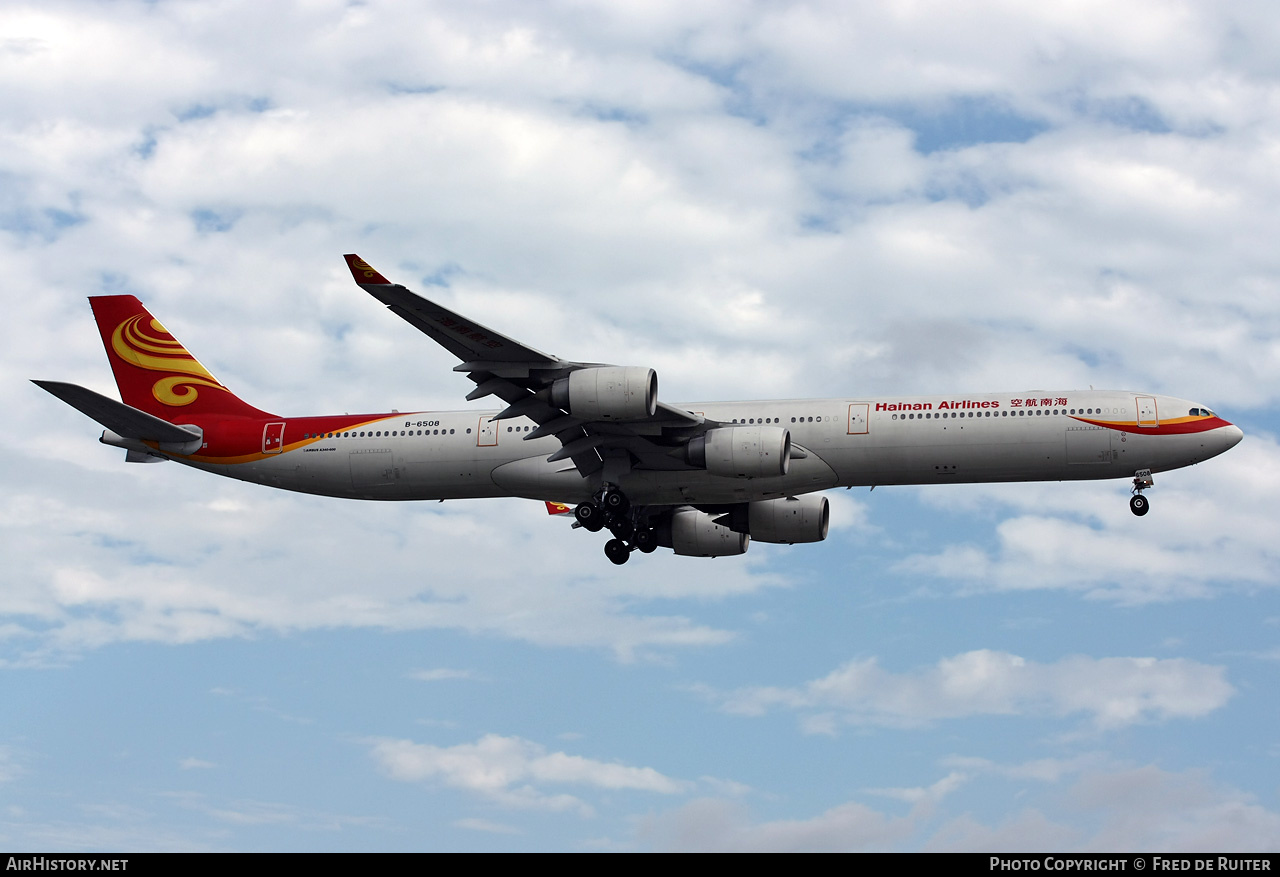 Aircraft Photo of B-6508 | Airbus A340-642 | Hainan Airlines | AirHistory.net #510033