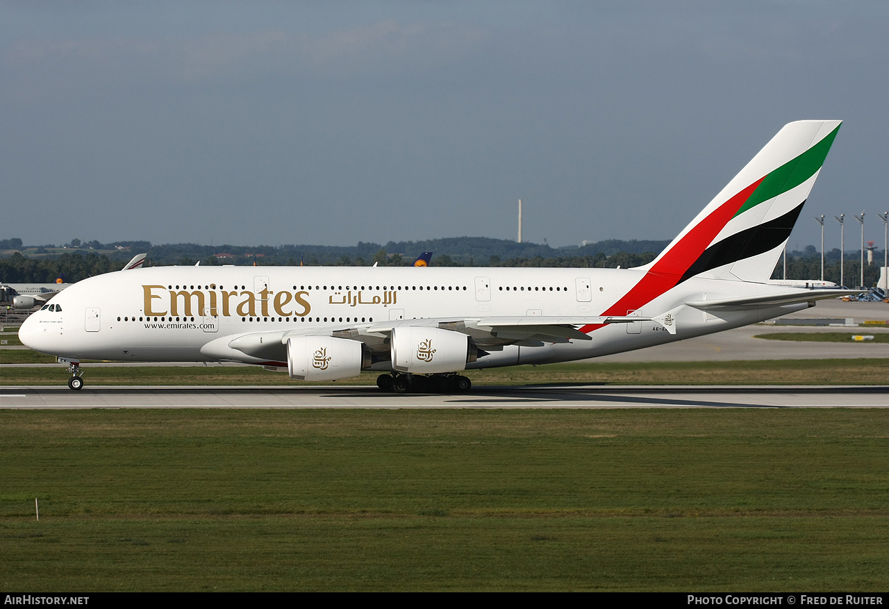Aircraft Photo of A6-EEK | Airbus A380-861 | Emirates | AirHistory.net #510056