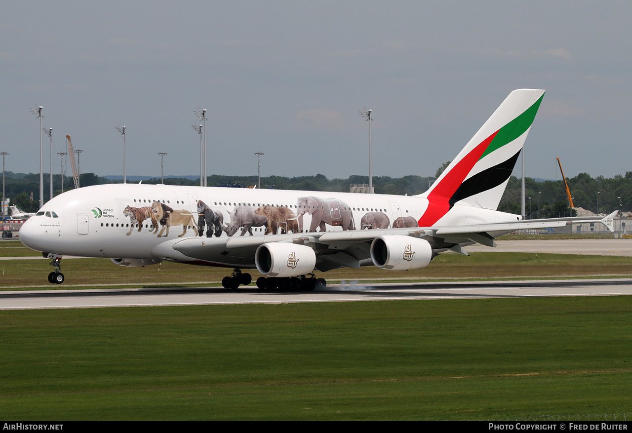 Aircraft Photo of A6-EOM | Airbus A380-861 | Emirates | AirHistory.net #510118