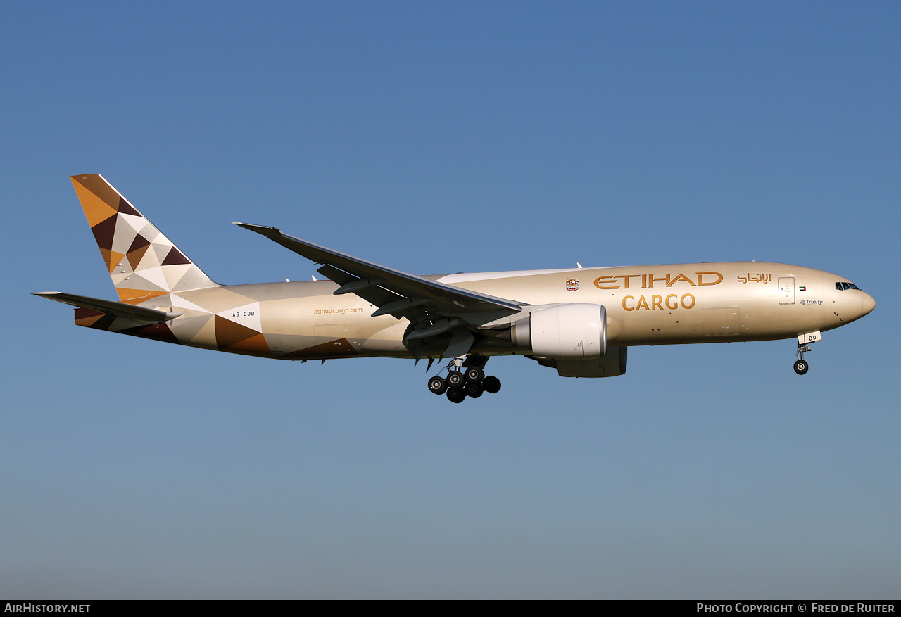 Aircraft Photo of A6-DDD | Boeing 777-FFX | Etihad Airways Cargo | AirHistory.net #510144