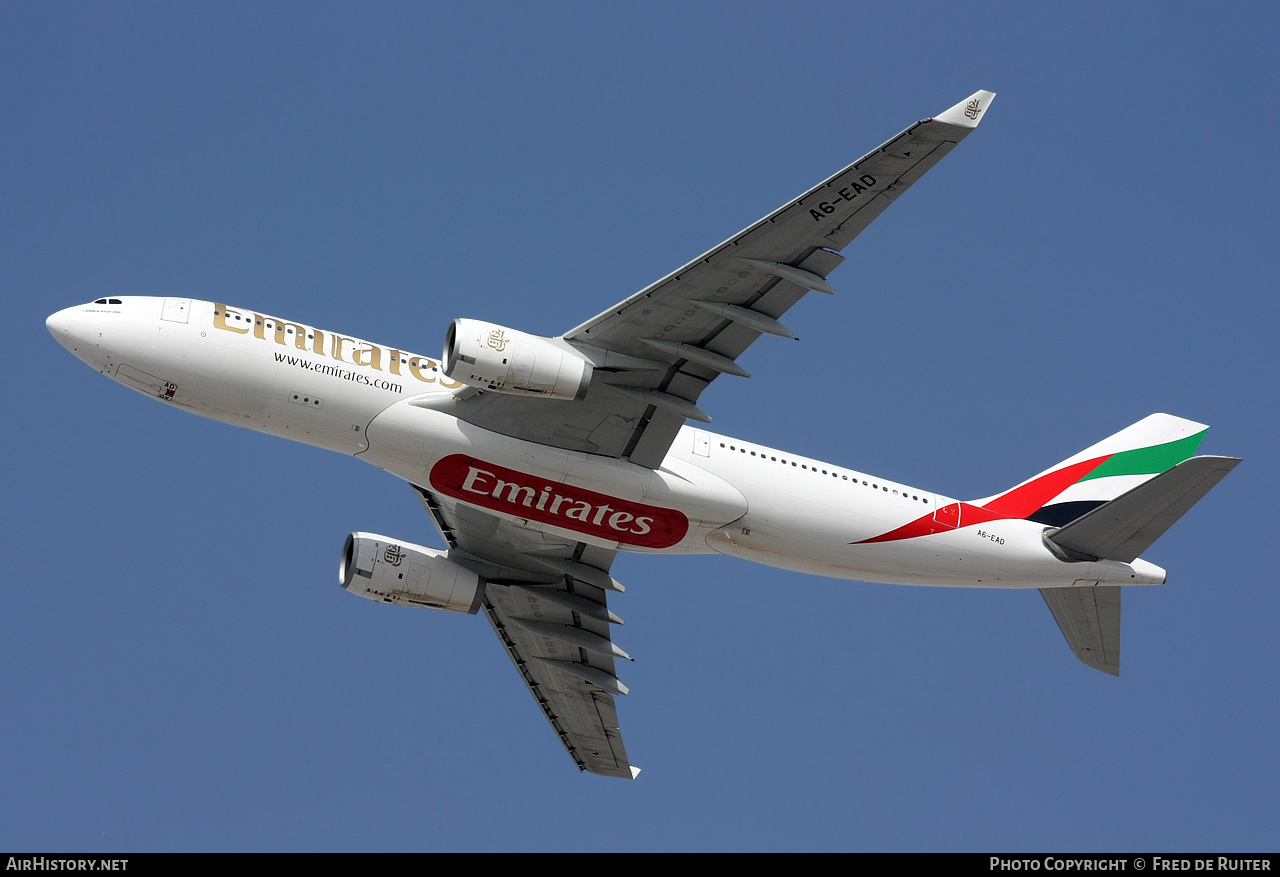 Aircraft Photo of A6-EAD | Airbus A330-243 | Emirates | AirHistory.net #510213