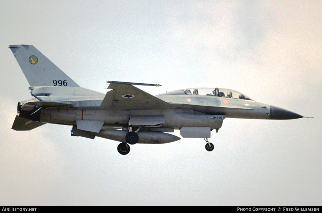 Aircraft Photo of 996 | General Dynamics F-16B Netz | Israel - Air Force | AirHistory.net #510220