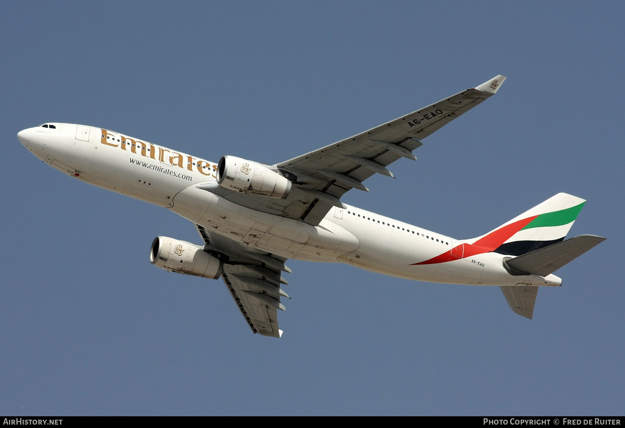 Aircraft Photo of A6-EAO | Airbus A330-243 | Emirates | AirHistory.net #510273