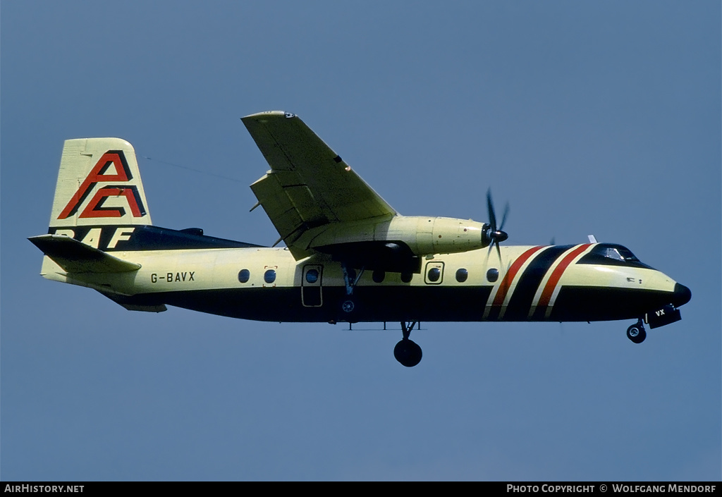 Aircraft Photo of G-BAVX | Handley Page HPR-7 Herald 214 | British Air Ferries - BAF | AirHistory.net #510289