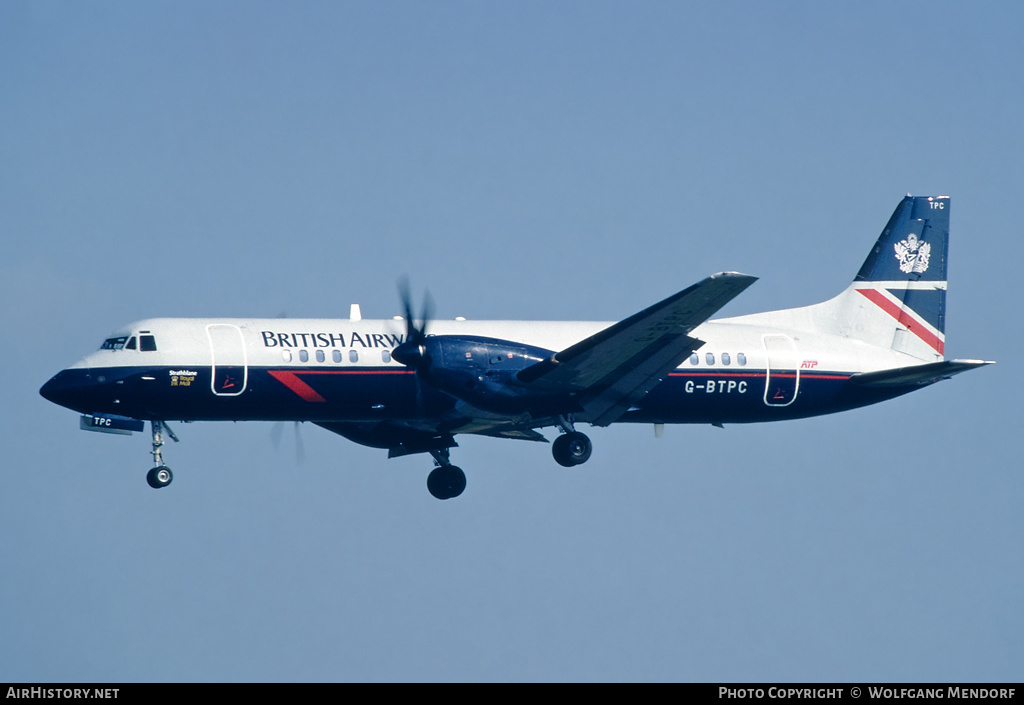 Aircraft Photo of G-BTPC | British Aerospace ATP | British Airways | AirHistory.net #510309