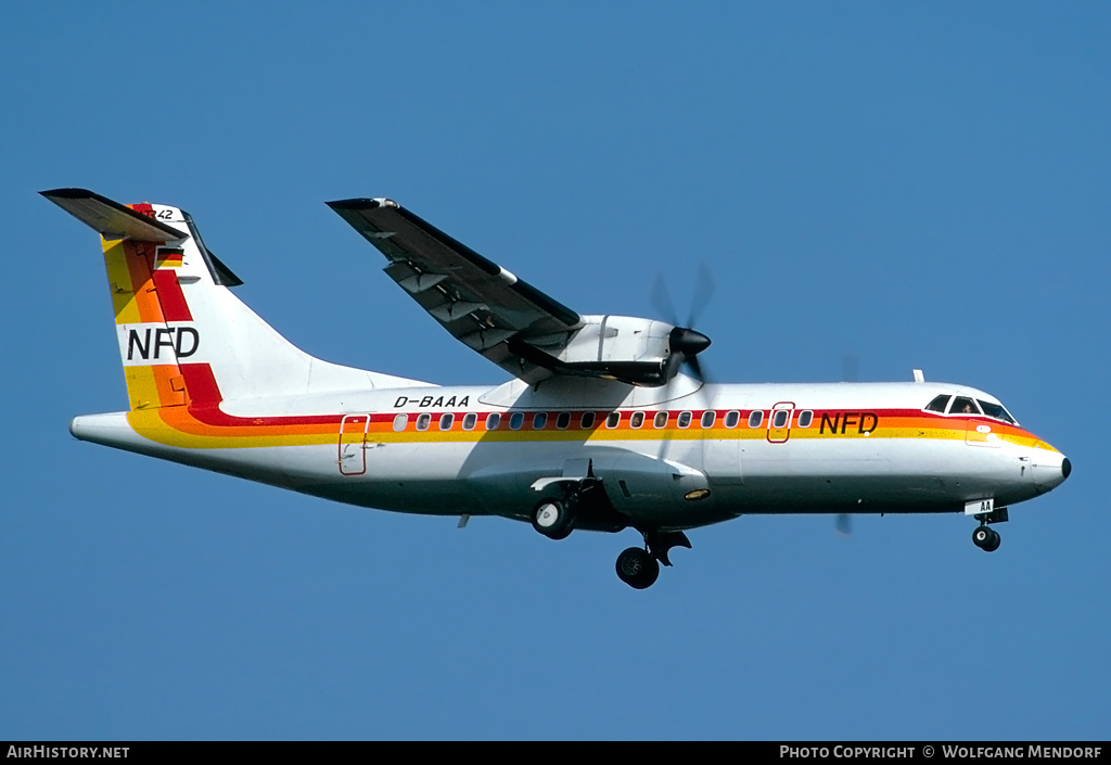 Aircraft Photo of D-BAAA | ATR ATR-42-300 | NFD - Nürnberger Flugdienst | AirHistory.net #510314