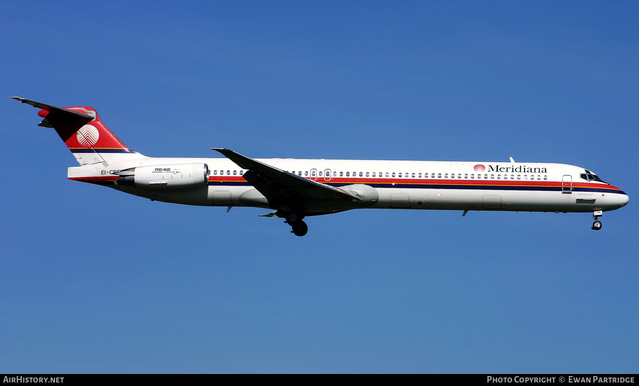 Aircraft Photo of EI-CRE | McDonnell Douglas MD-83 (DC-9-83) | Meridiana | AirHistory.net #510427